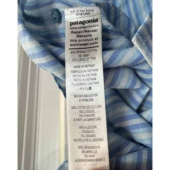 Patagonia Lightweight A/C Shirt 52960 Good Times Steam Blue Stripe Women's XL - Picture 7 of 7